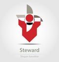 Originally created steward vector business icon