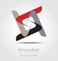 Originally designed investor vector business icon