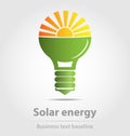 Originally designed solar energy vector business icon Royalty Free Stock Photo