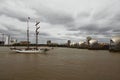 J.R. Tolkien is a gaff-topsail schooner of Netherlands entering the Thames Barrier, London