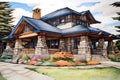 Prairie Style House (Cartoon Colored Pencil)