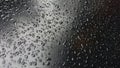 Origional Water Drops Black Surface Royalty Free Stock Photo