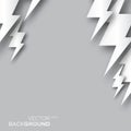 Oriigami silver Lightning bolt background. Royalty Free Stock Photo