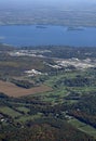 Orillia golf course, aerial Royalty Free Stock Photo