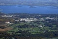 Orillia golf course, aerial Royalty Free Stock Photo