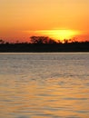 Orinoco River sunset view in Puerto Ayacucho, amazonas state Venezuela Royalty Free Stock Photo