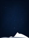 Orion constellation on the background of hills Royalty Free Stock Photo