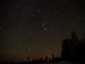 Night sky stars Orion constellation Sirius star