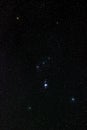 Orion constellation in night sky Royalty Free Stock Photo