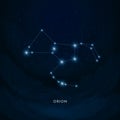 Orion constellation. Vector illustration decorative design