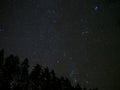 Orion and Pleiades stars in night sky Royalty Free Stock Photo