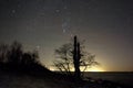 Orion stars observingn over sea in Latvia