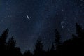 Orionids Meteor Shower Landscape Royalty Free Stock Photo