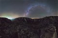 Orionids meteors and Milky way