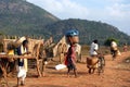 Orissa's tribal people at weekly market Royalty Free Stock Photo