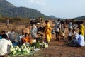 Orissa's tribal people at weekly market Royalty Free Stock Photo