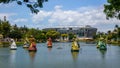 Orixas Statues of Candomble traditional African saints in front of Arena Fonte Nova Stadium in Dique do Tororo - Salvador, Brazil