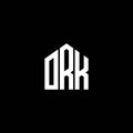 ORK letter logo design on BLACK background. ORK creative initials letter logo concept. ORK letter design