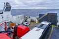 Orkney ferry with vehicles, in St Margarets Hope Royalty Free Stock Photo