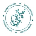 Orkney Islands vector map.