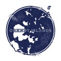 Orkney Islands vector map.