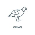 Orlan vector line icon, linear concept, outline sign, symbol