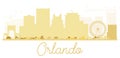 Orlando City skyline golden silhouette. Royalty Free Stock Photo