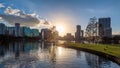 Orlando city skyline at sunset, Florida, USA Royalty Free Stock Photo