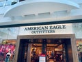 An American Eagle clothing retail store in an indoor mall