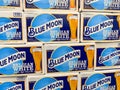 Cases of Blue Moon Belgian White Ale Beer at a Sam`s Club store in Orlando, Florida