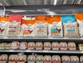 A display of Nutro Feed Clean Cat Food at a Petsmart Superstore