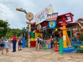 The entrance to the Slinky Dog Dash roller coaster ride in Toy Story Land at Hollywood Studios Park Royalty Free Stock Photo