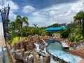 The Infinity Falls water ride at Seaworld in Orlando, Florida