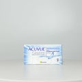 A box of Acuvue Oasys Contact Lenses for Astigmatism on a white background Royalty Free Stock Photo