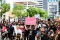 Orlando, FL, USA - JUNE 19, 2020: Black Lives Matter. Many american people went to peaceful protests in the US against