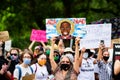 Orlando, FL, USA - JUNE 19, 2020: Black Lives Matter. Many american people went to peaceful protests in the US against