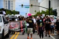 Orlando, FL, USA - JUNE 19, 2020: Black Lives Matter. Many american people went to peaceful protests in the US against