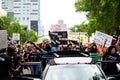 Orlando, FL, USA - JUNE 19, 2020: Black Lives Matter. Many american people went to peaceful protests in the US against
