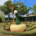 The Flower and Garden topiary statue of Ratatoullie at EPCOT in Walt Disney World- Royalty Free Stock Photo