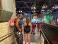 People waiting in line at the Flight of Passage ride in the Pandora area of Animal Kingdom at Disney World Royalty Free Stock Photo