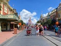 People walking down Main Street USA  at Disney World Royalty Free Stock Photo