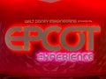 The red and pink glowing EPCOT Experience sign