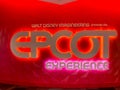 The red and pink glowing EPCOT Experience sign