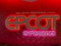 The red and pink glowing EPCOT Experience sign