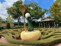 The Remy, from the movie Ratatouille, topiary statue in the France area of the World Showcase in EPCOT