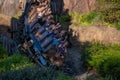 People enjoying Expedition Everest rollercoaster , Legend of the Forbidden Mountain in Animal Kingdom 3