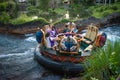 People having fun Kali River Rapids attraction at Animal Kingdom in Walt Disney World area 1 Royalty Free Stock Photo