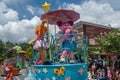 Abby Cadabby and Zoe on colorful float at Seaworld 4. Royalty Free Stock Photo