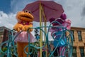 Abby Cadabby and Zoe on colorful float at Seaworld 2 Royalty Free Stock Photo