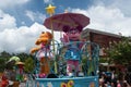 Abby Cadabby and Zoe on colorful float at Seaworld 5. Royalty Free Stock Photo